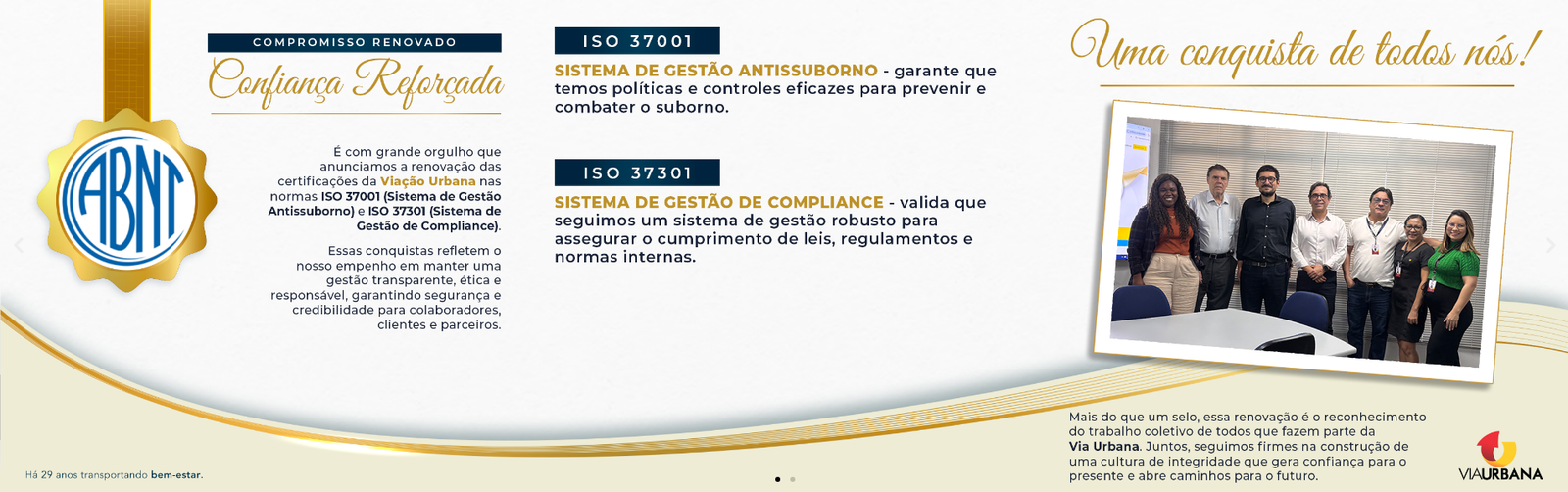 Certificado Internacional ISO – Viação Urbana